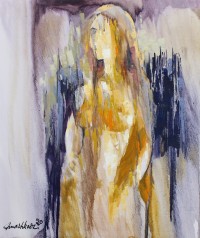 Mashkoor Raza, 36 x 30 Inch, Oil on Canvas, Figurative Painting, AC-MR-412